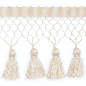 Gilbert Tassel Fringe Cott 4" Natural TF1071-2 by Schumacher Trim