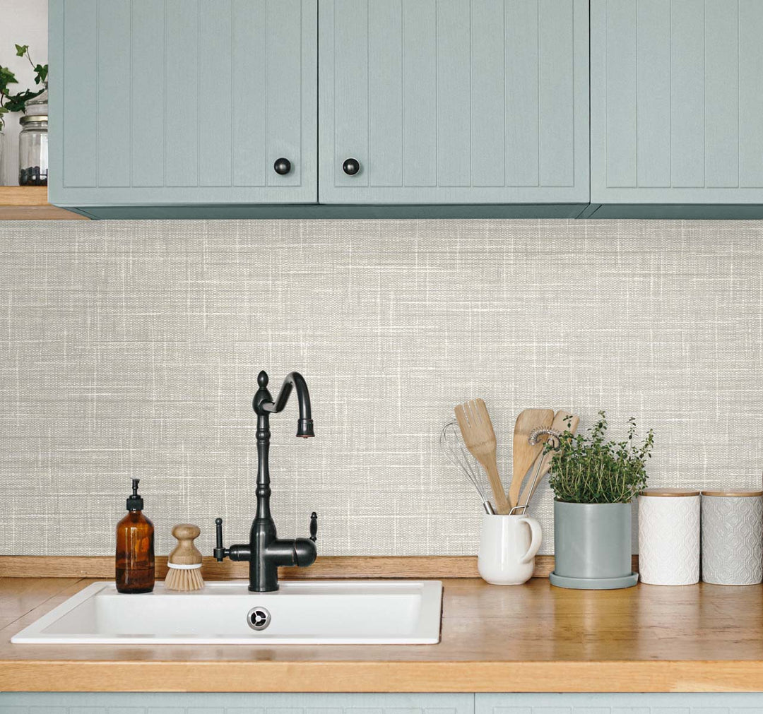Grasmere Weave Weathered Oak TG60133 by DuPont Designer Wallpaper