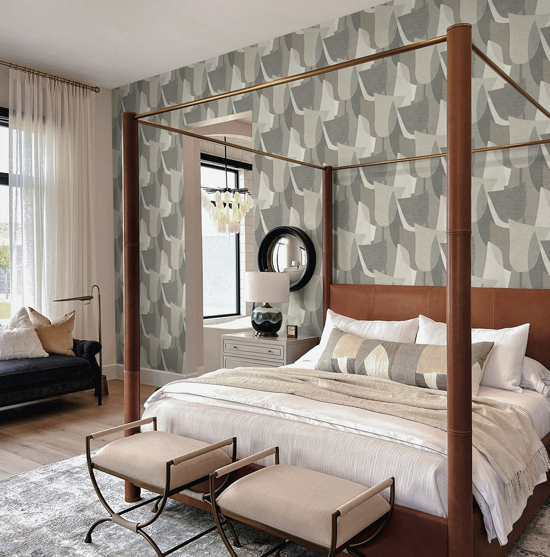 Mosley Tulips Frost TH90008 by Seabrook Designs Designer Wallpaper