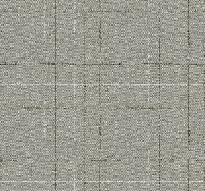 Gorton Plaid Ash by Seabrook Wallpaper Fibers and Threads United States 60.75 12.6" 27" - Fabric Carolina -