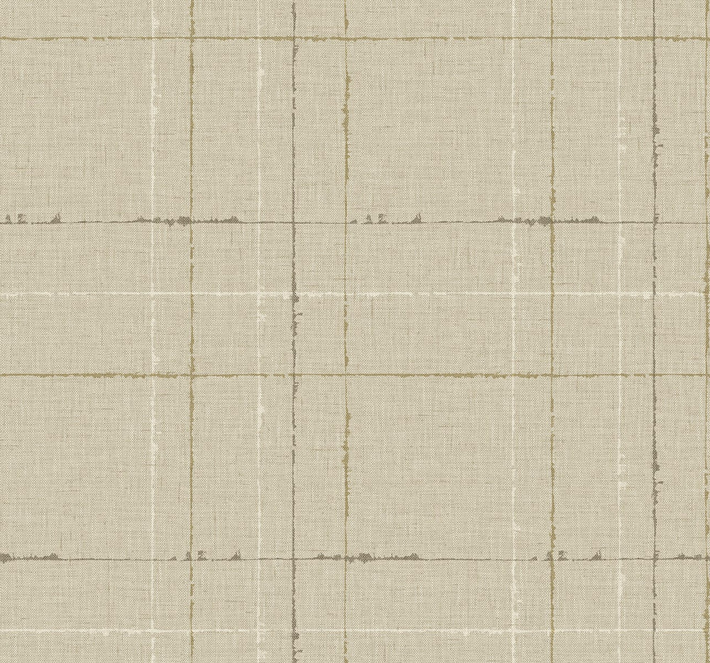 Gorton Plaid Papyrus by Seabrook Wallpaper Fibers and Threads United States 60.75 12.6" 27" - Fabric Carolina -