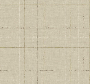 Gorton Plaid Papyrus by Seabrook Wallpaper