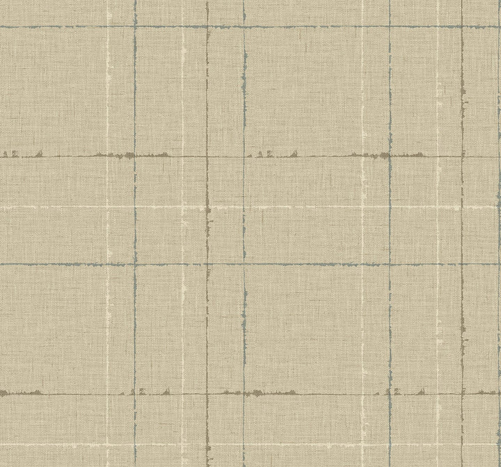 Gorton Plaid Hazel by Seabrook Wallpaper Fibers and Threads United States 60.75 12.6" 27" - Fabric Carolina -