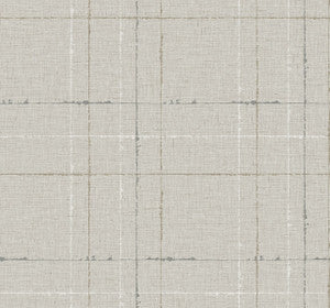 Gorton Plaid Pebble by Seabrook Wallpaper