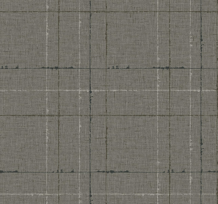 Gorton Plaid Mocha by Seabrook Wallpaper Fibers and Threads United States 60.75 12.6" 27" - Fabric Carolina -