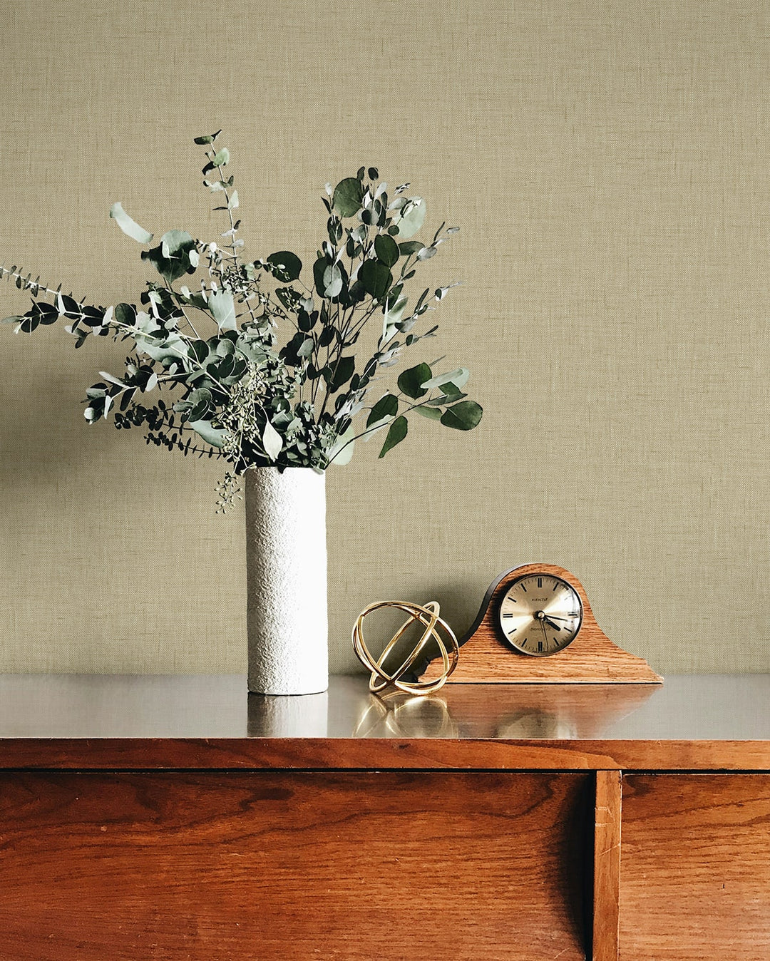 Stretford Linen Oatmilk TH90209 by Seabrook Designs Designer Wallpaper