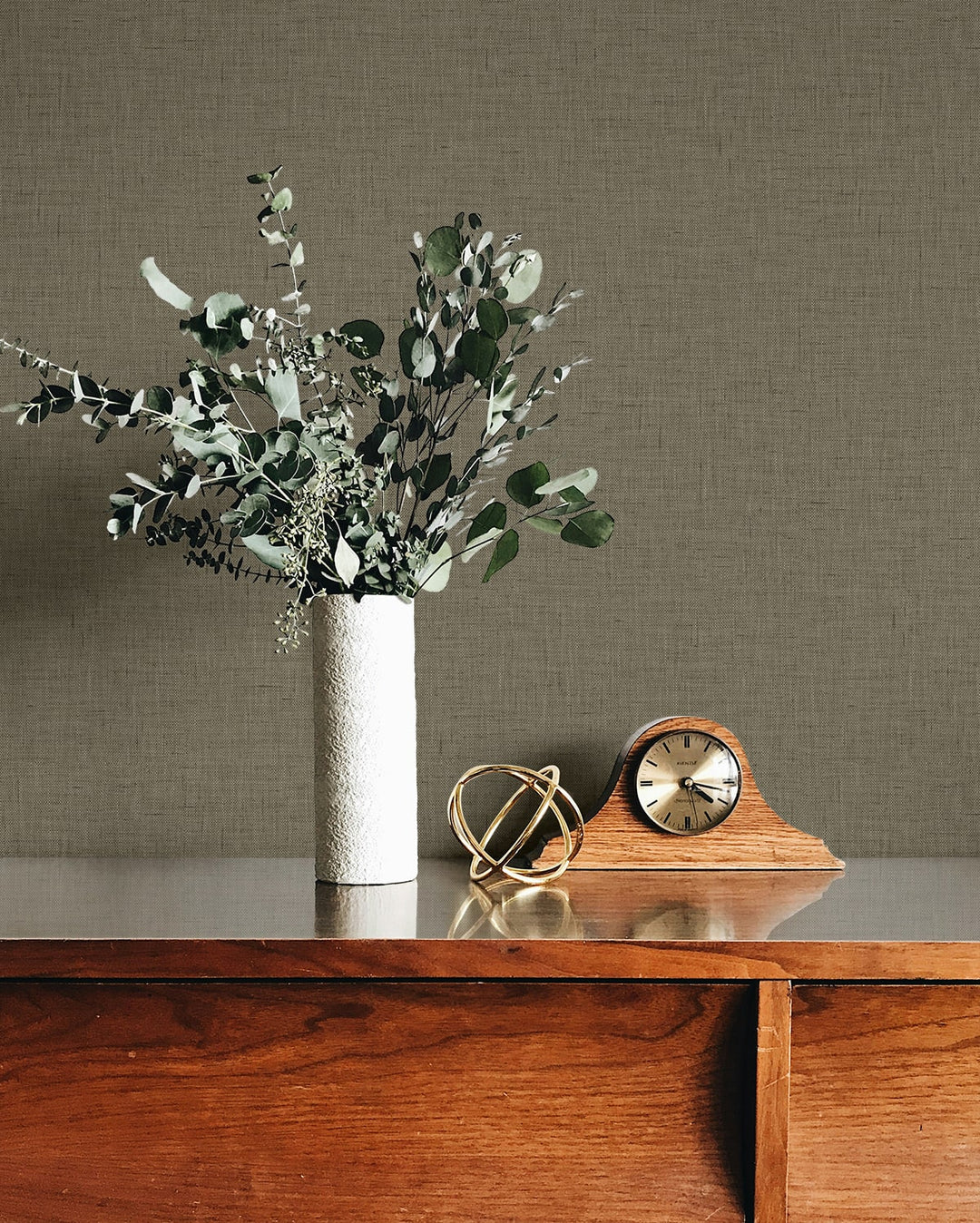 Stretford Linen Roasted Almond TH90238 by Seabrook Designs Designer Wallpaper