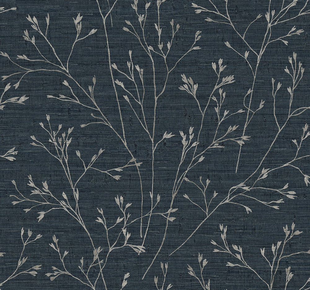Withington Branch Ocean Deep by Seabrook Wallpaper Fibers and Threads United States 60.75 25.2" 27" - Fabric Carolina -
