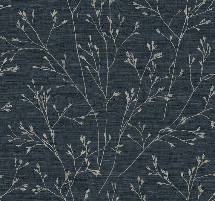 Withington Branch Ocean Deep by Seabrook Wallpaper Fibers and Threads United States 60.75 25.2" 27" - Fabric Carolina -