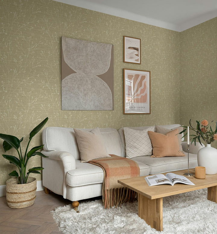 Withington Branch Sugar TH90305 by Seabrook Designs Designer Wallpaper
