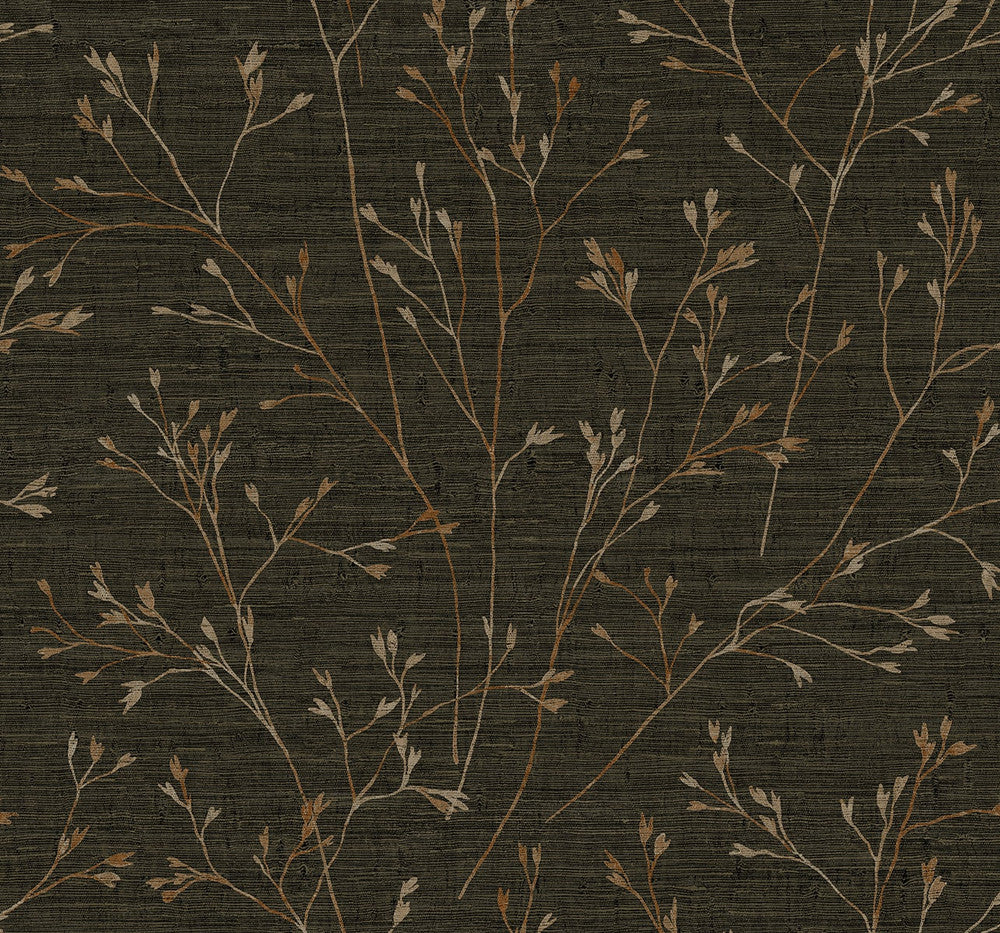Withington Branch Coffee by Seabrook Wallpaper Fibers and Threads United States 60.75 25.2" 27" - Fabric Carolina -