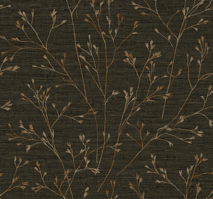 Withington Branch Coffee by Seabrook Wallpaper Fibers and Threads United States 60.75 25.2" 27" - Fabric Carolina -