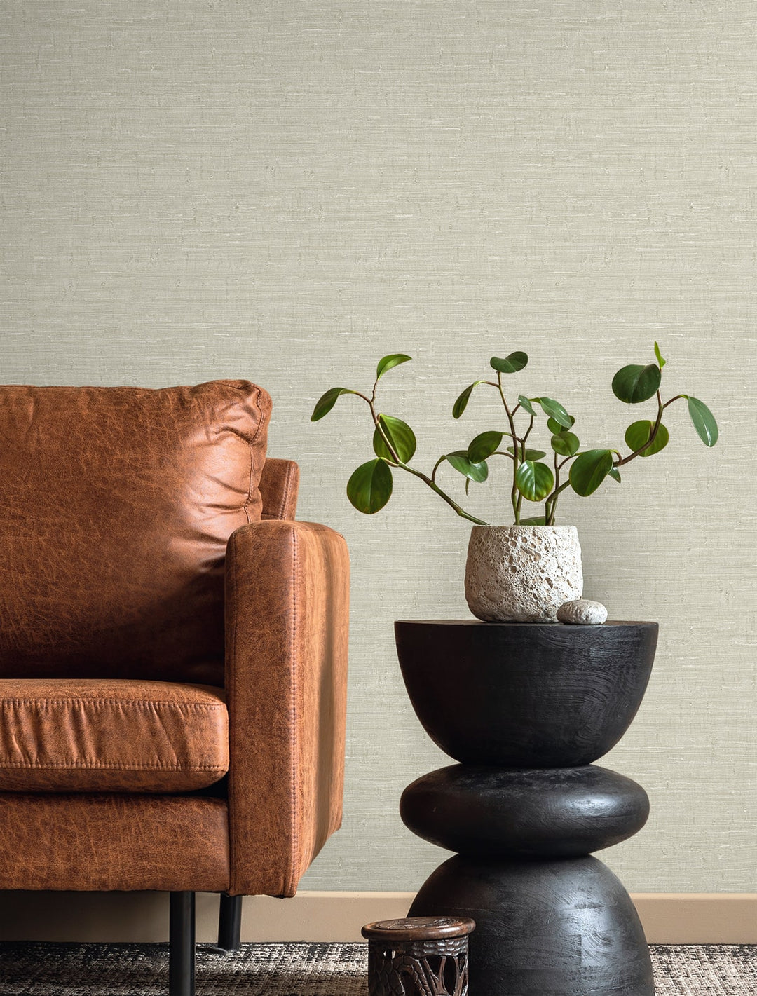 Wilslow Weave Oatmilk TH90400 by Seabrook Designs Designer Wallpaper