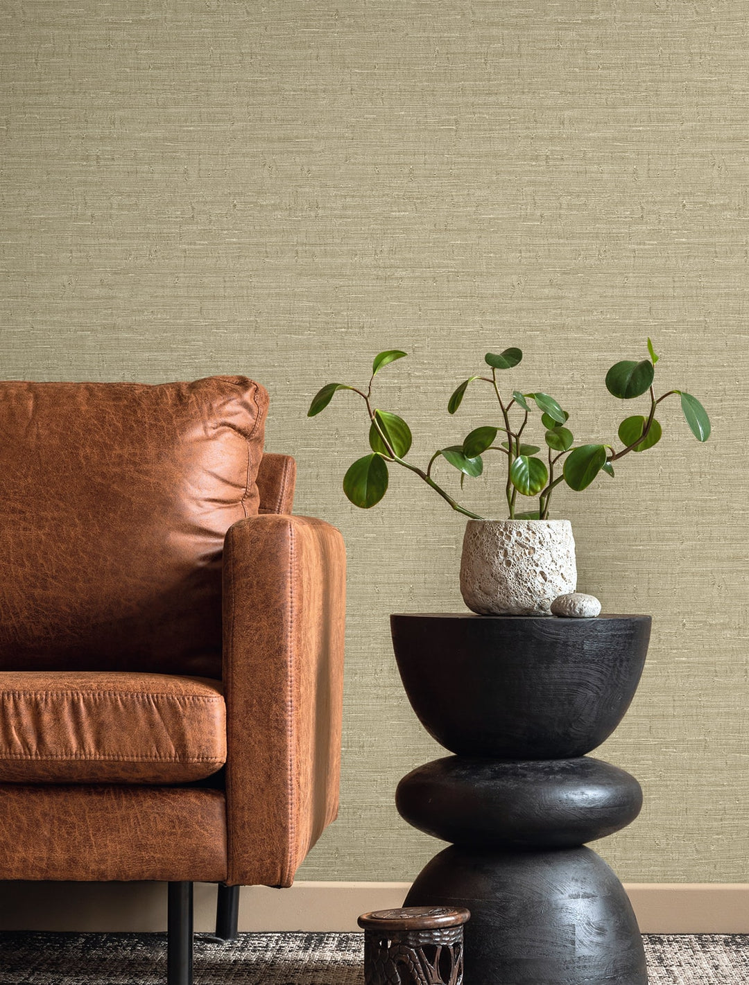 Wilslow Weave Cream TH90405 by Seabrook Designs Designer Wallpaper