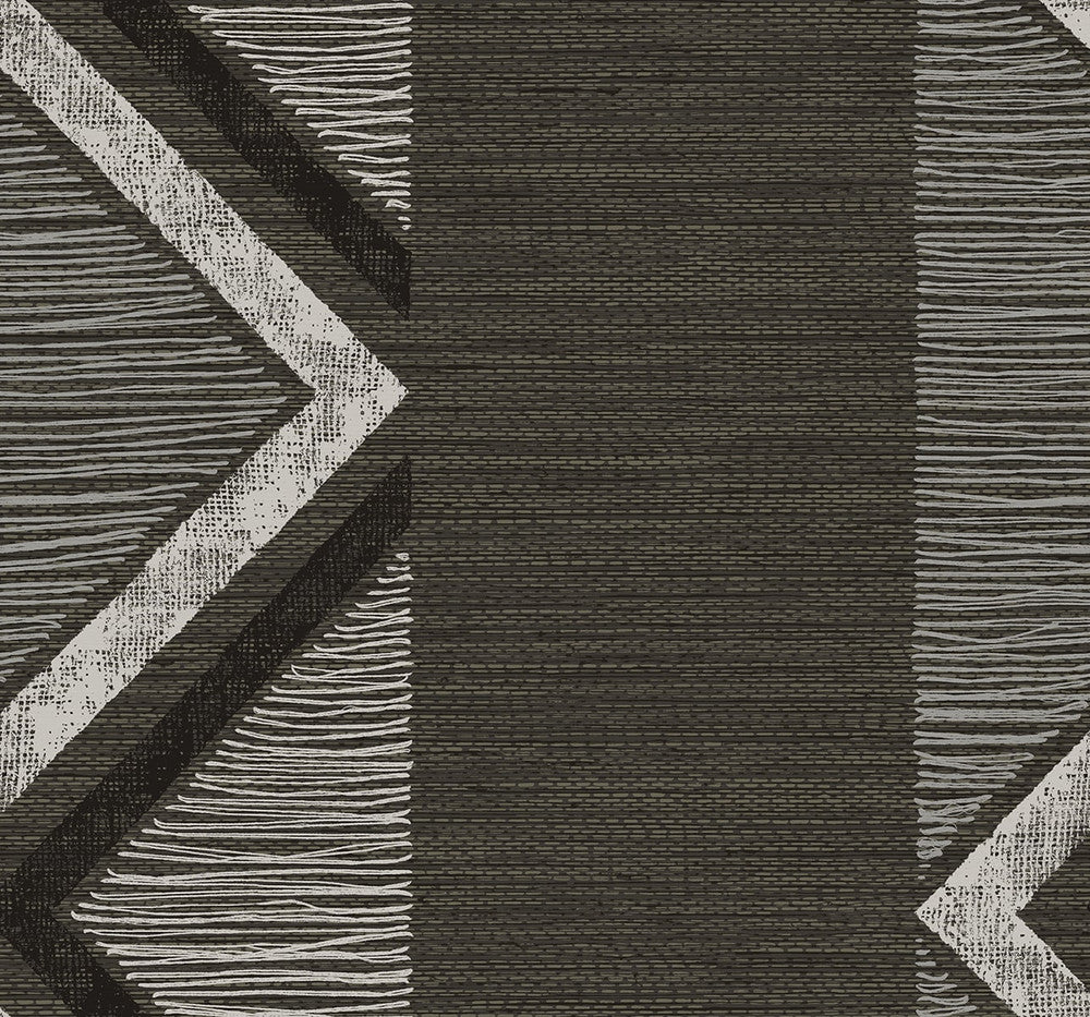 Beswick Chevron Shadow by Seabrook Wallpaper Fibers and Threads United States 60.75 25.2" 27" - Fabric Carolina -