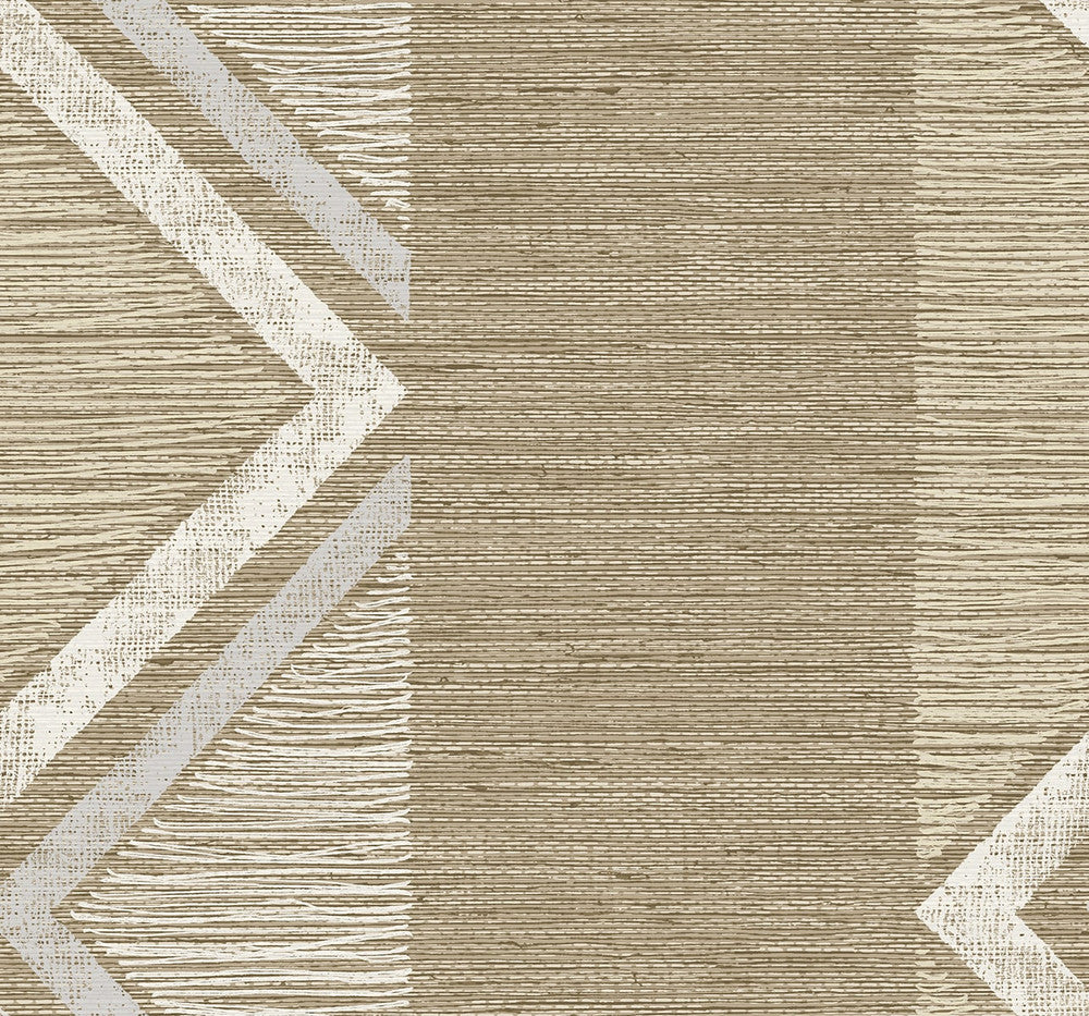 Beswick Chevron Northern Cliff by Seabrook Wallpaper Fibers and Threads United States 60.75 25.2" 27" - Fabric Carolina -