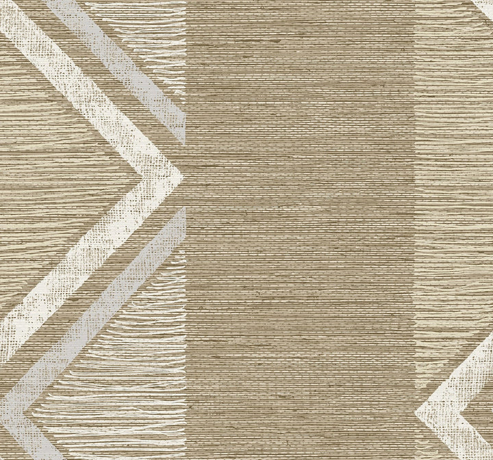 Beswick Chevron Northern Cliff by Seabrook Wallpaper Fibers and Threads United States 60.75 25.2" 27" - Fabric Carolina -