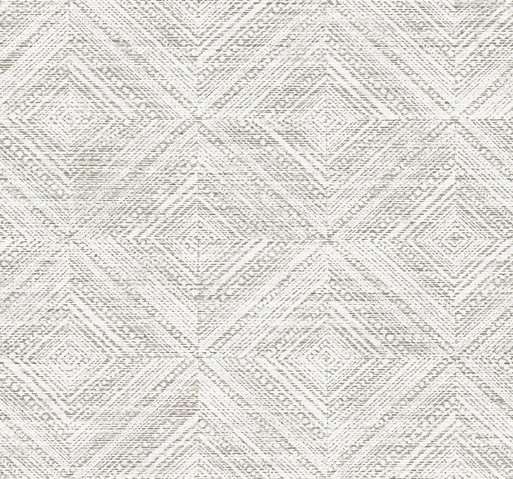 Leigh Diamond Fog by Seabrook Wallpaper Fibers and Threads United States 60.75 25.2" 27" - Fabric Carolina -
