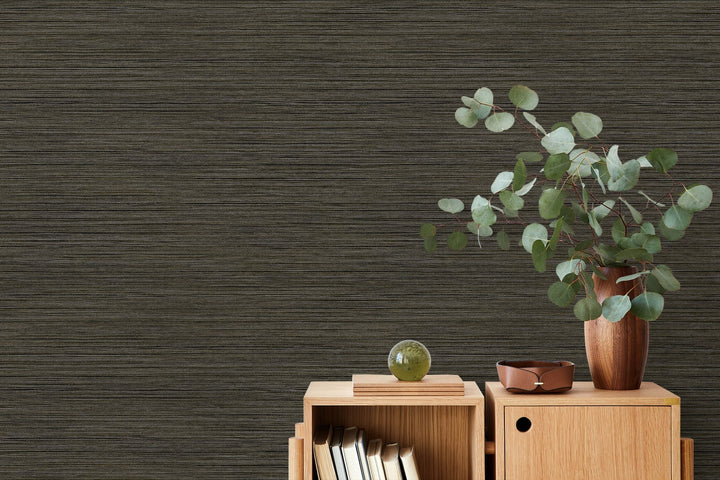 Newton Sisal Coffee TH92116 by Seabrook Designs Designer Wallpaper