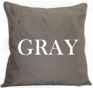 Throw Pillow Gray 92 by Norbar Designer Fabric PILLOW INSERT 100% POLYESTER FRANCE 18" X 18" SQUARE - Swanky Fabrics -