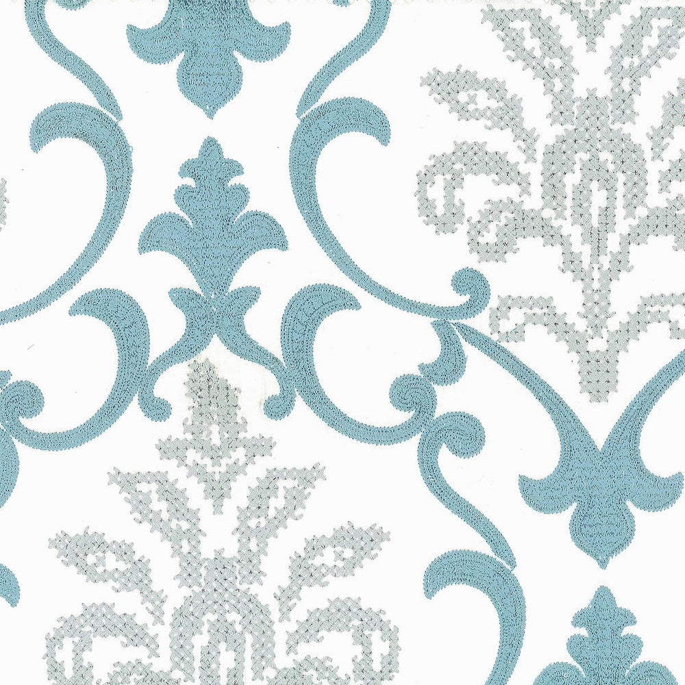 Tiburon 1 Starlight by Stout Fabric EMBROIDERY IV 100%COT %BEMB INDIA </p><p>Repeat: 15.375 51.12 in - Fabric Carolina -