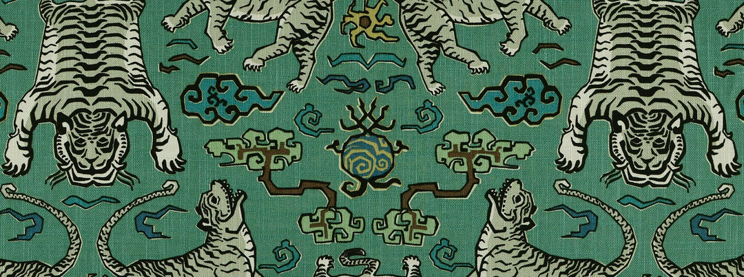 Tiger Republic 210 Jade by Covington Designer Fabric