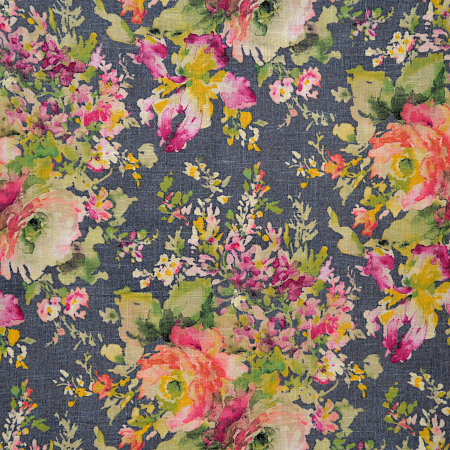Tijuana Char by Magnolia Fabric See sample 55 Linen 45 Viscose KOREA 12,000 </p><p>Repeat: Horizontal: 27.00 and Vertical: 24.75 54" - Fabric Carolina -