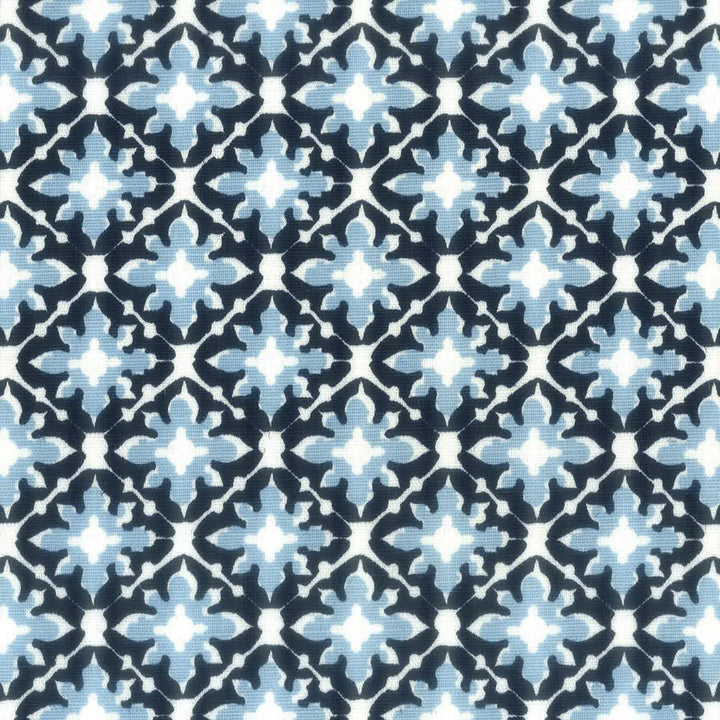 Tile 3 Navy by Aoc Fabric Aoc Fabric Tile 3 NavyFabric LA BELLA VITA 50%COT 50%LIN USA </p><p>Repeat: H: 2.250, V: 2.250 54 in - Fabric Carolina -