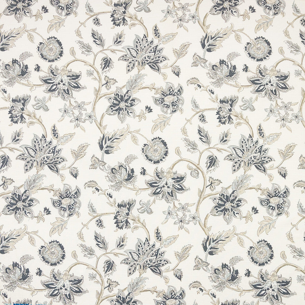 Tiru Vine Charcoal by Kravet Basics Fabric CEYLON COTTON - 100% Pakistan MEDIUM Horizontal: 27 and Vertical: 27 54 - Fabric Carolina -