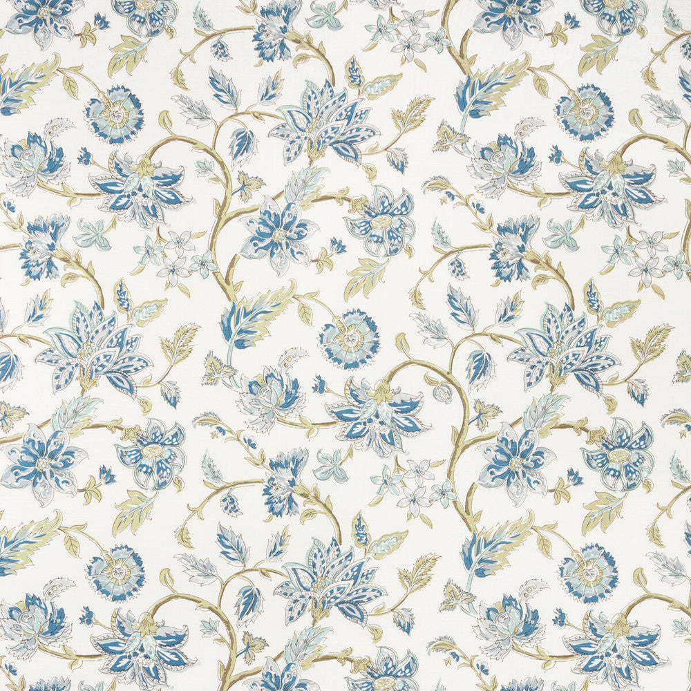 Tiru Vine Seaspray by Kravet Basics Fabric CEYLON COTTON - 100% Pakistan MEDIUM Horizontal: 27 and Vertical: 27 54 - Fabric Carolina -