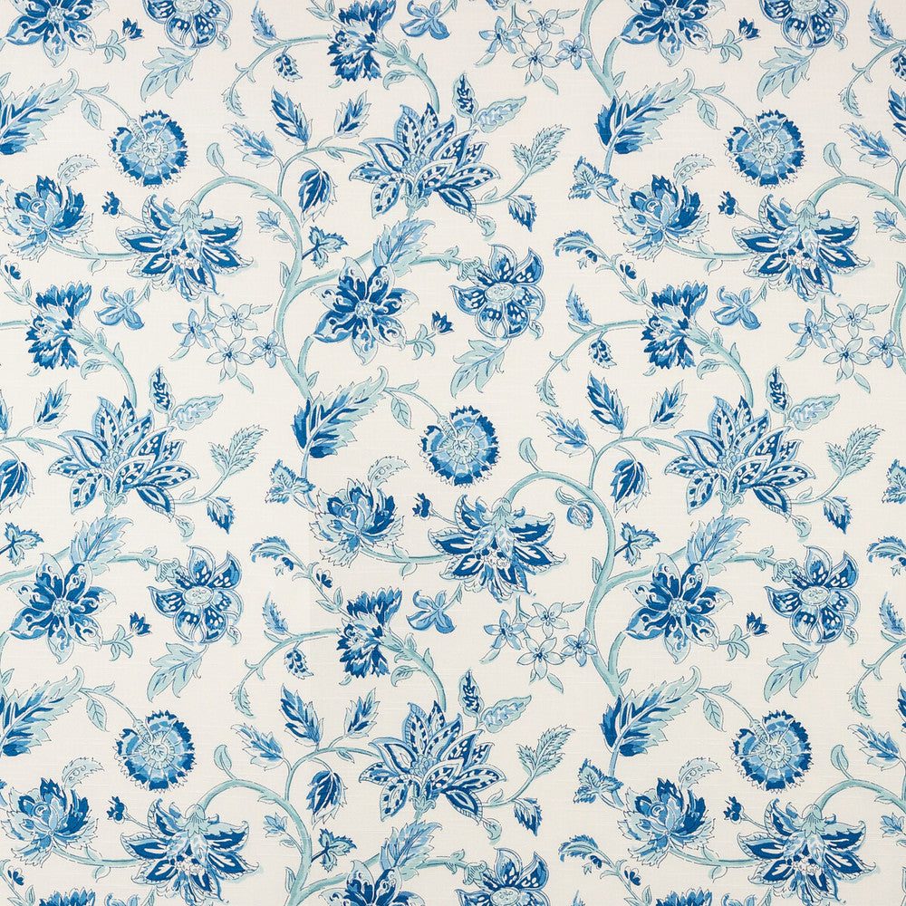 Tiru Vine Cornflower by Kravet Basics Fabric CEYLON COTTON - 100% Pakistan MEDIUM Horizontal: 27 and Vertical: 27 54 - Fabric Carolina -