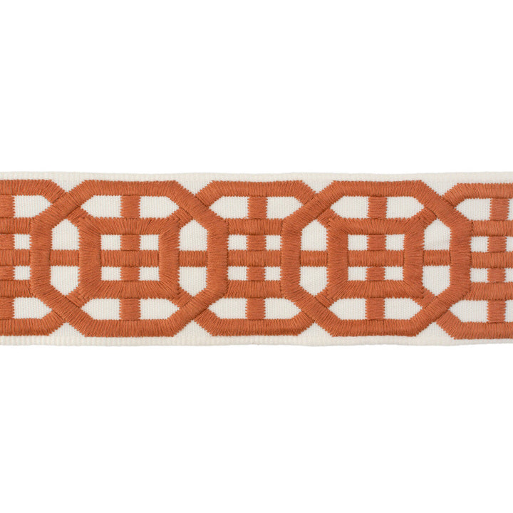 Avignon Tape Orange by Lee Jofa Designer Trim SUZANNE KASLER COLLECTION II RAYON - 63.6%;POLYESTER - 36.4% India - Horizontal: 2.4 and Vertical: 3.6 2.5 - Swanky Fabrics -