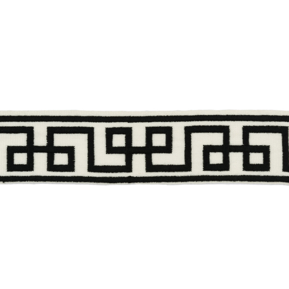 Siene Tape Black by Lee Jofa Trim SUZANNE KASLER COLLECTION II POLYESTER - 100% India Horizontal: 1.77 and Vertical: 5.12 1.75 - Fabric Carolina -