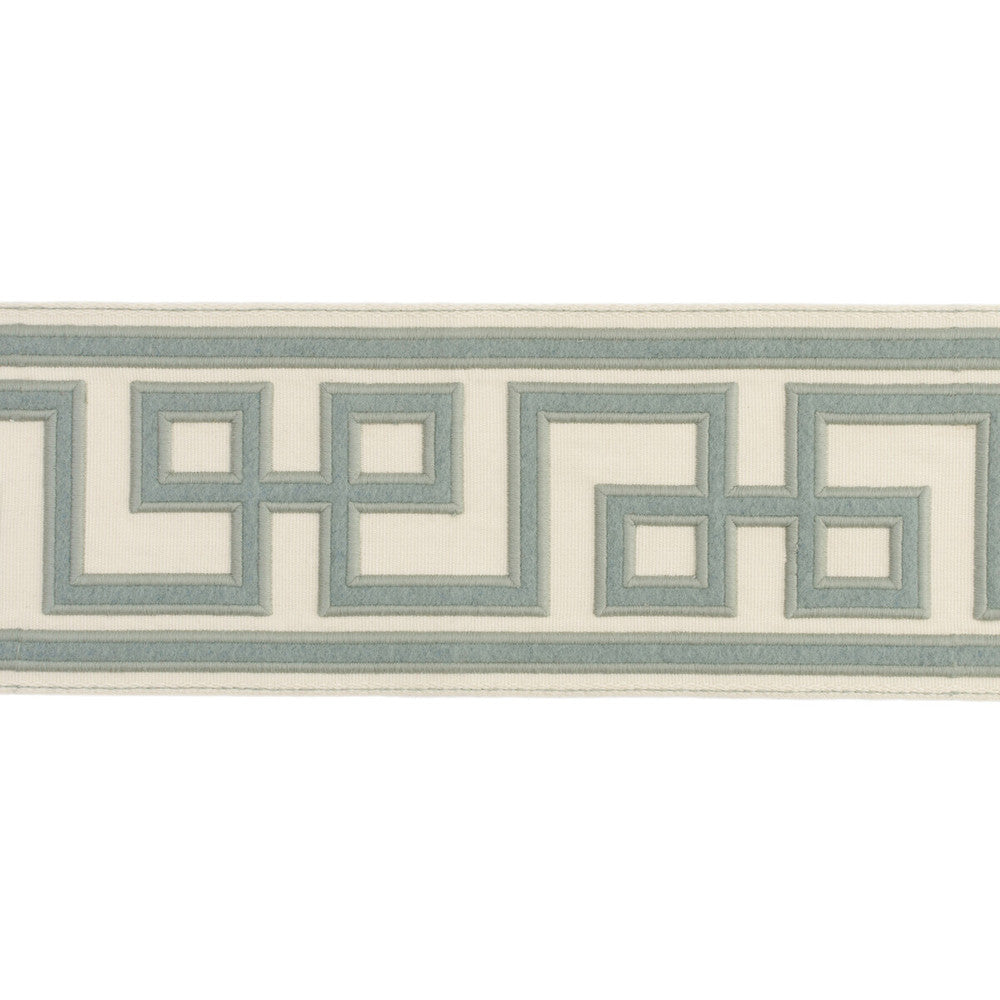 Montalembert Aqua by Lee Jofa Trim SUZANNE KASLER COLLECTION II SPUN POLYESTER - 70%;ACRYLIC - 21%;NYLON - 9% India Horizontal: 4.33 and Vertical: 11.81 4.5 - Fabric Carolina -