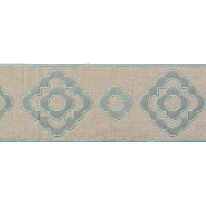 Tremoille Tape Aqua by Lee Jofa Trim SUZANNE KASLER COLLECTION II COTTON - 42%;LINEN - 40%;RAYON - 18% India Horizontal: 5.5 and Vertical: 7.88 4.75 - Fabric Carolina -