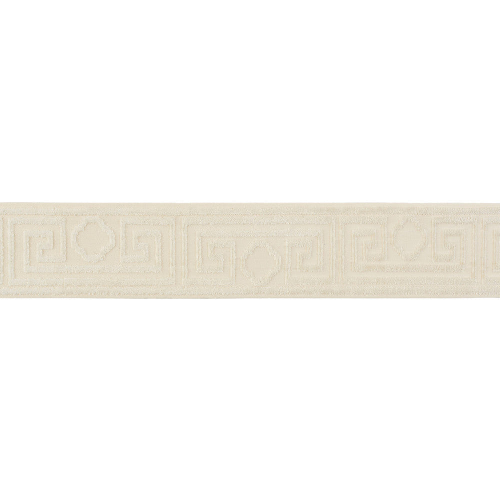 Madeleine Tape White/Ivory by Lee Jofa Trim SUZANNE KASLER COLLECTION II COTTON - 56%;VISCOSE - 44% India Horizontal: and Vertical: 9.25 2.56 - Fabric Carolina -