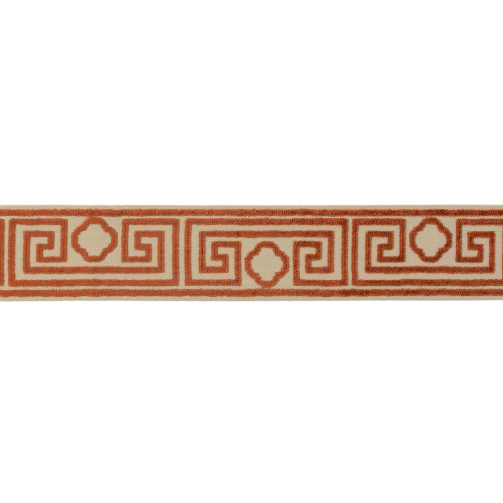 Madeleine Tape Orange/Beige by Lee Jofa Trim SUZANNE KASLER COLLECTION II COTTON - 56%;VISCOSE - 44% India Horizontal: and Vertical: 9.25 2.56 - Fabric Carolina -