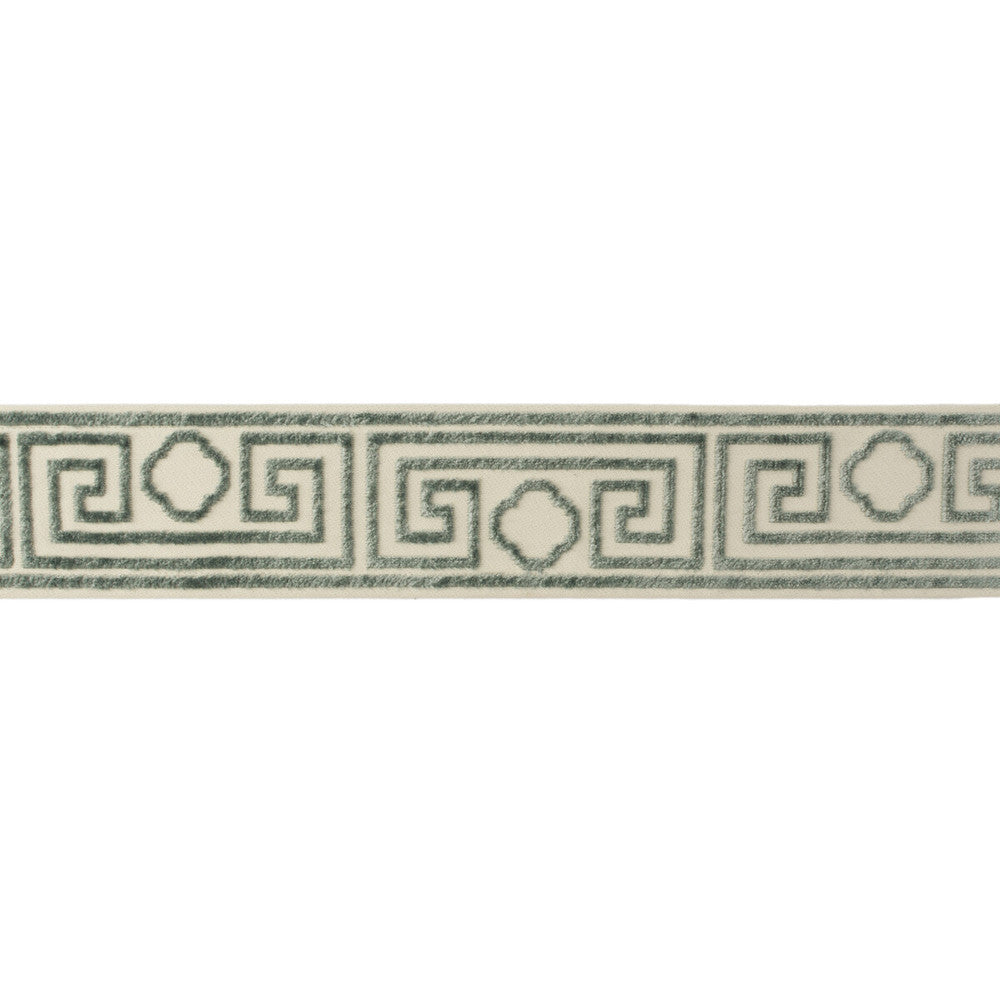 Madeleine Tape Dusk/Ivory by Lee Jofa Trim SUZANNE KASLER COLLECTION II COTTON - 56%;VISCOSE - 44% India Horizontal: and Vertical: 9.25 2.56 - Fabric Carolina -