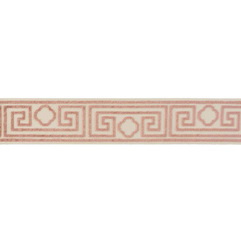 Madeleine Tape Pink/Ivory by Lee Jofa Trim SUZANNE KASLER COLLECTION II COTTON - 56%;VISCOSE - 44% India Horizontal: and Vertical: 9.25 2.56 - Fabric Carolina -