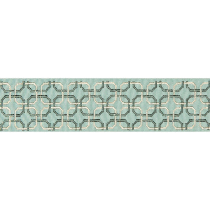 Marsett Tape Aqua by Lee Jofa Trim WESTPORT TRIMMINGS POLYESTER - 68%;RAYON - 32% India - Horizontal: 1.96 and Vertical: 1.18 1.96 - Fabric Carolina -