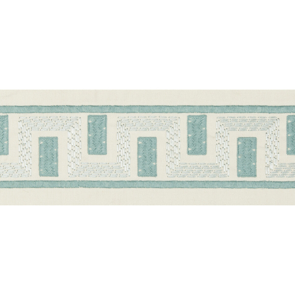 Seacliffe Tape Aqua by Lee Jofa Trim WESTPORT TRIMMINGS COTTON - 58%;SPUN POLYESTER - 31%;VISCOSE - 11% India MEDIUM Horizontal: 3.14 and Vertical: 3.93 3.14 - Fabric Carolina -