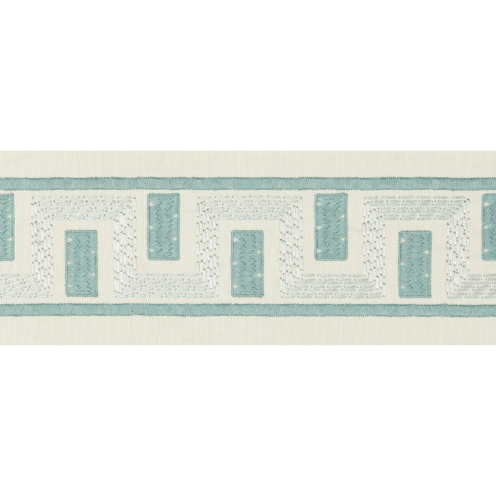 Seacliffe Tape Aqua by Lee Jofa Trim WESTPORT TRIMMINGS COTTON - 58%;SPUN POLYESTER - 31%;VISCOSE - 11% India MEDIUM Horizontal: 3.14 and Vertical: 3.93 3.14 - Fabric Carolina -
