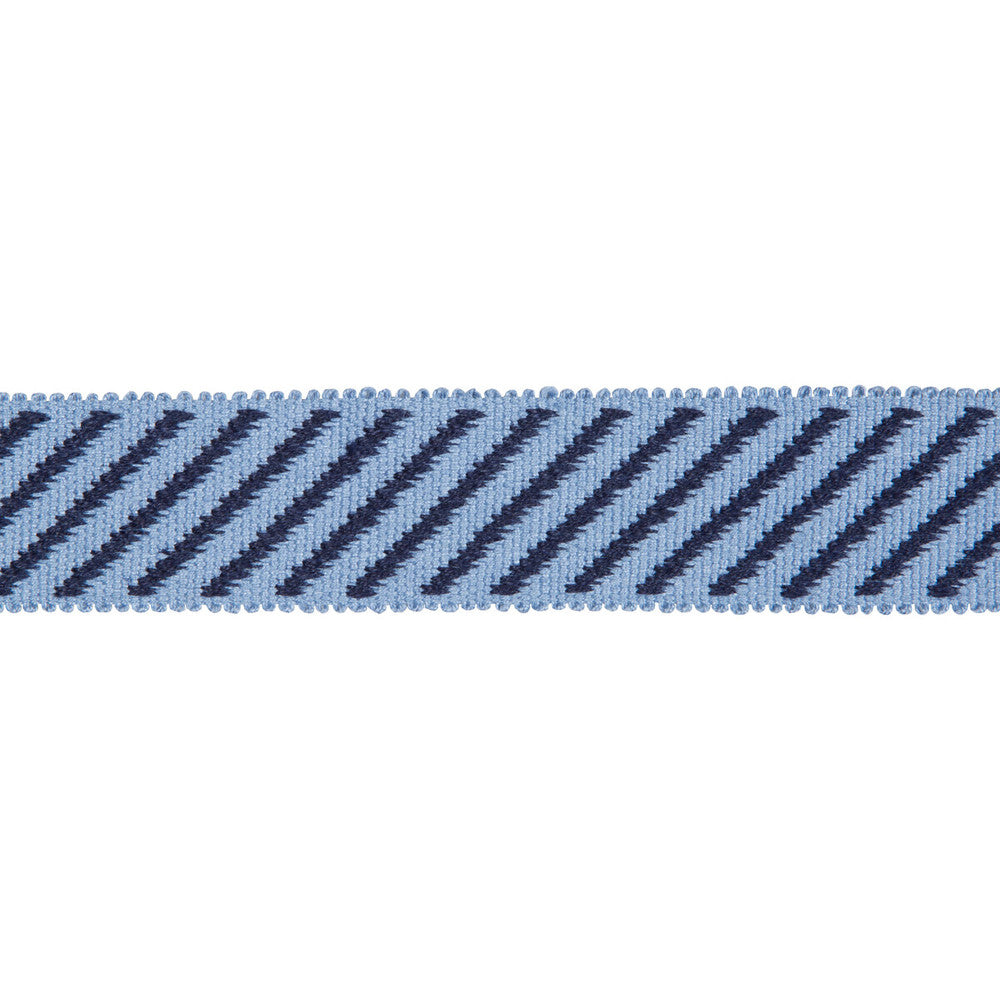 Cabana Pool/Navy by Groundworks Trim KELLY WEARSTLER TRIMMINGS III LINEN - 100% China Horizontal: 0.43 and Vertical: 0 1.13 - Fabric Carolina -