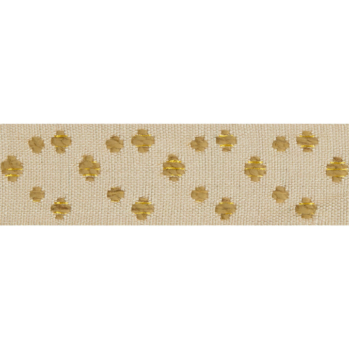 Cosmos Honey/Aura by Groundworks Trim KELLY WEARSTLER TRIMMINGS III VISCOSE - 65%;COTTON - 27%;METALLIC - 5%;LINEN - 3% Egypt LIGHT Horizontal: 5.5 and Vertical: 0 1.77 - Fabric Carolina -