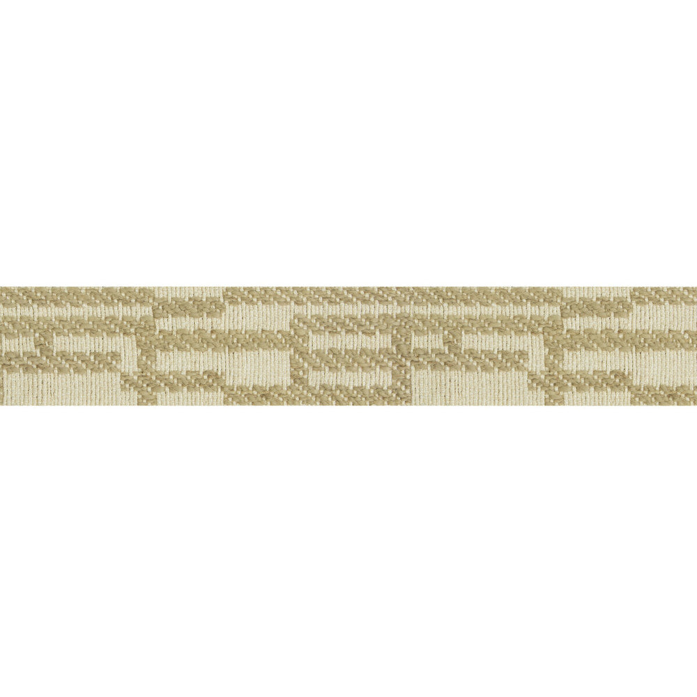 Verge Linen/Taupe by Groundworks Trim KELLY WEARSTLER TRIMMINGS III COTTON - 60%;VISCOSE - 30%;LINEN - 10% Egypt LIGHT Horizontal: 8 and Vertical: 0 2.56 - Fabric Carolina -