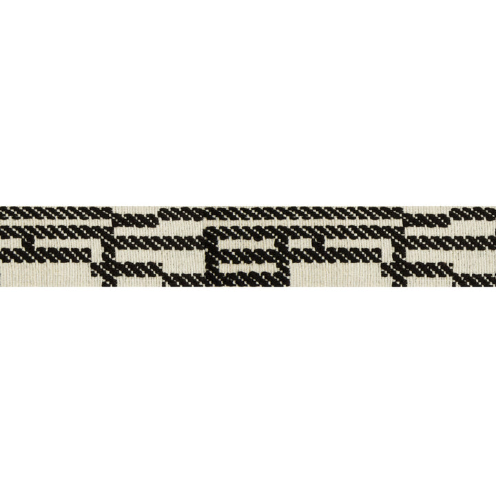 Verge Snow/Noir by Groundworks Trim KELLY WEARSTLER TRIMMINGS III COTTON - 60%;VISCOSE - 30%;LINEN - 10% Egypt LIGHT Horizontal: 8 and Vertical: 0 2.56 - Fabric Carolina -