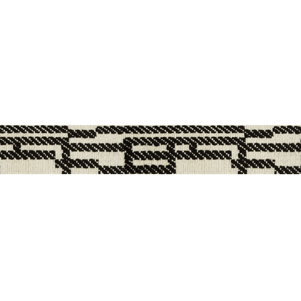 Verge Snow/Noir by Groundworks Trim KELLY WEARSTLER TRIMMINGS III COTTON - 60%;VISCOSE - 30%;LINEN - 10% Egypt LIGHT Horizontal: 8 and Vertical: 0 2.56 - Fabric Carolina -