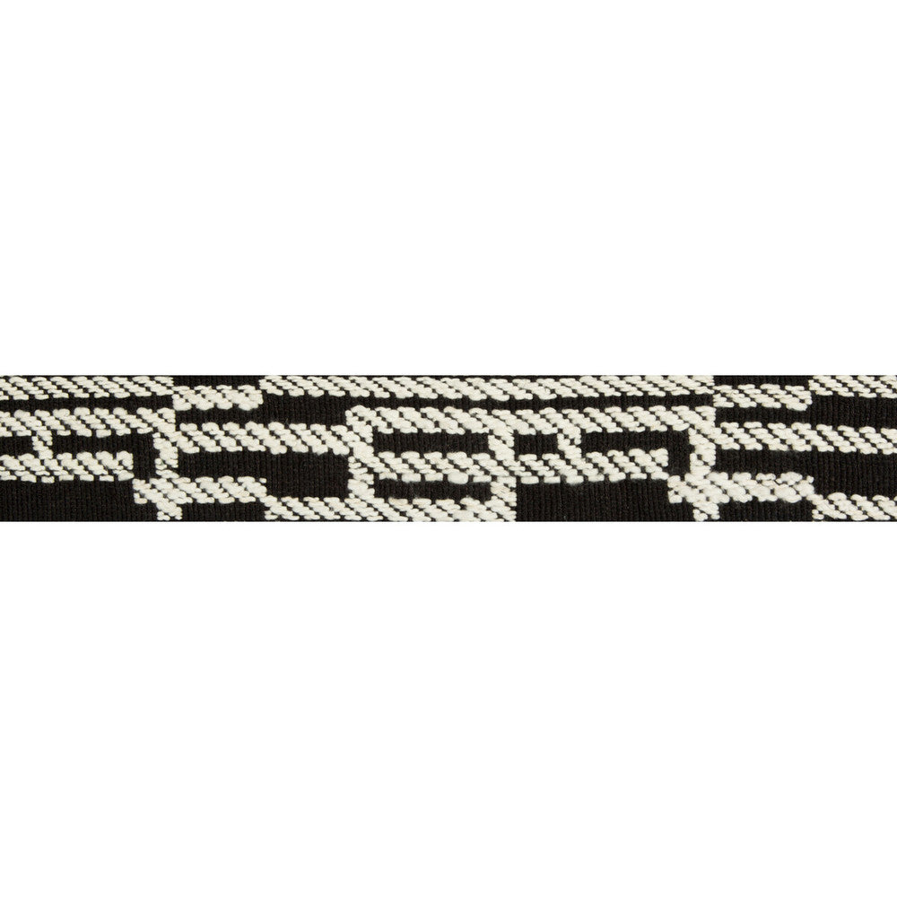 Verge Ebony/Ivory by Groundworks Trim KELLY WEARSTLER TRIMMINGS III COTTON - 60%;VISCOSE - 30%;LINEN - 10% Egypt LIGHT Horizontal: 8 and Vertical: 0 2.56 - Fabric Carolina -