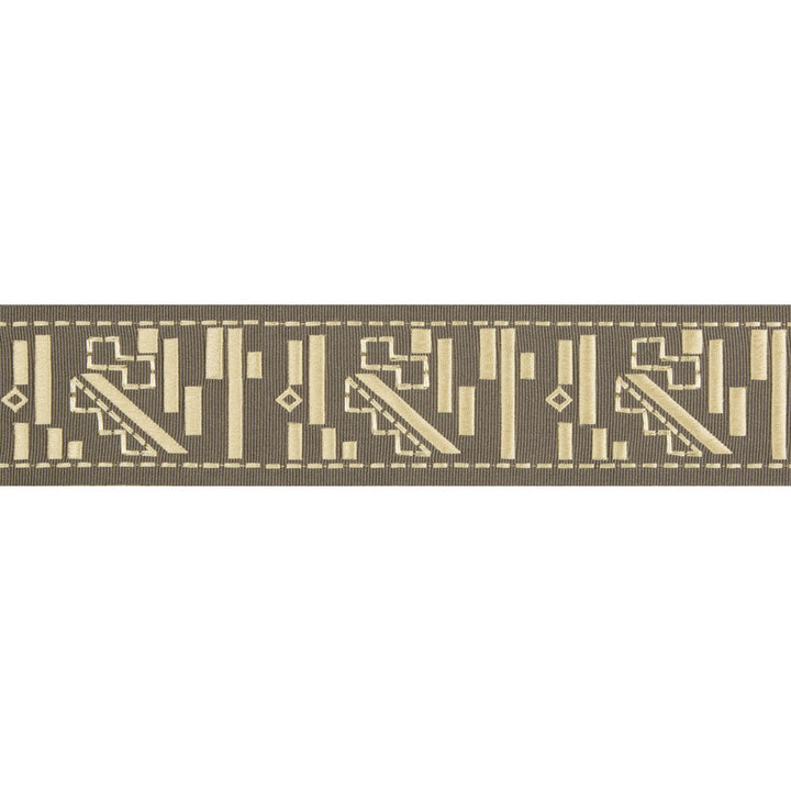 Fraktur Coffee/Cream by Groundworks Trim KELLY WEARSTLER TRIMMINGS III RAYON - 59%;FIBRANNE - 40%;POLYESTER - 1% India - Horizontal: 2.76 and Vertical: 4.33 2.76 - Fabric Carolina -