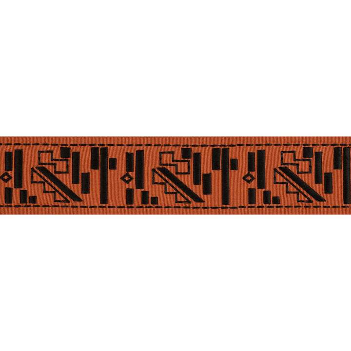 Fraktur Russet/Onyx by Groundworks Trim KELLY WEARSTLER TRIMMINGS III RAYON - 59%;FIBRANNE - 40%;POLYESTER - 1% India - Horizontal: 2.76 and Vertical: 4.33 2.76 - Fabric Carolina -